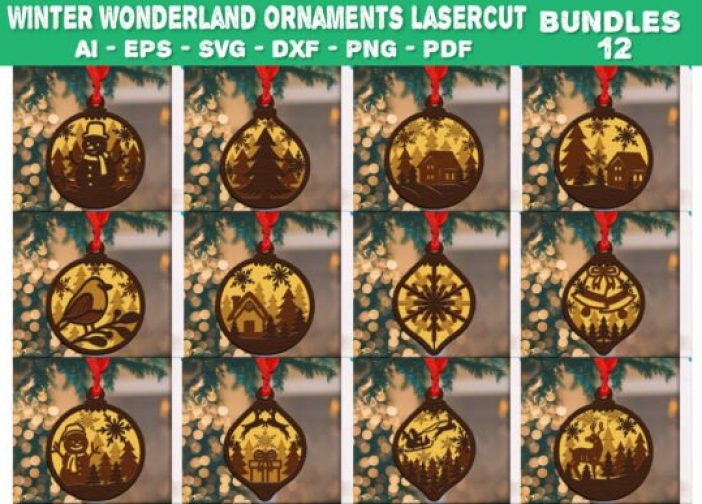 Adornos colgante navideño de Invierno Mágico