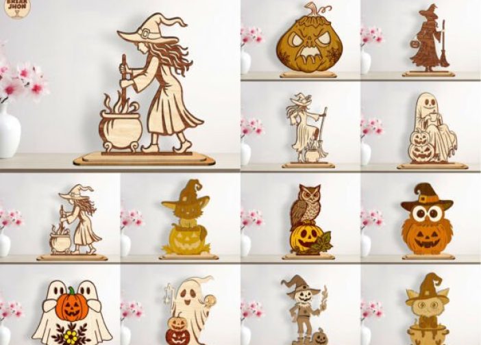 Adornos de pie de Halloween en SVG – 12 diseños