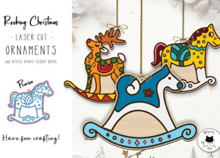 Adornos navideños mecedores estilo moderno1