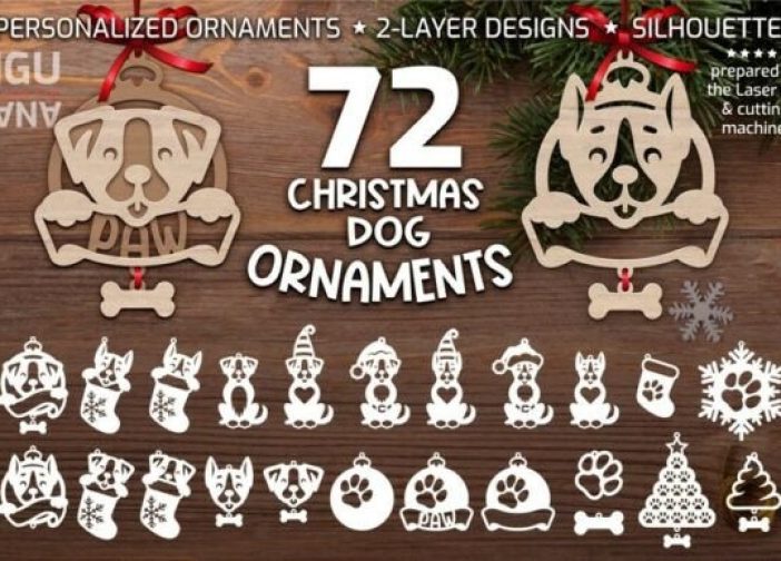 Adornos navideños personalizados para perros