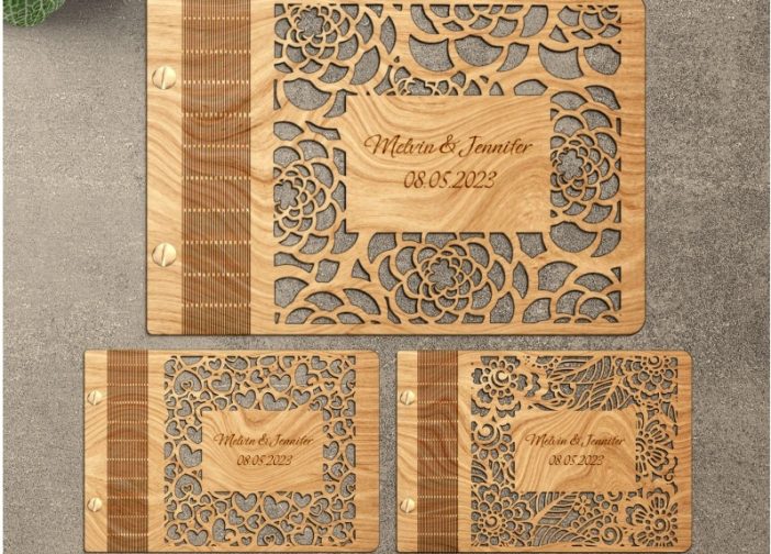 Album de fotos de boda personalizado cubierta