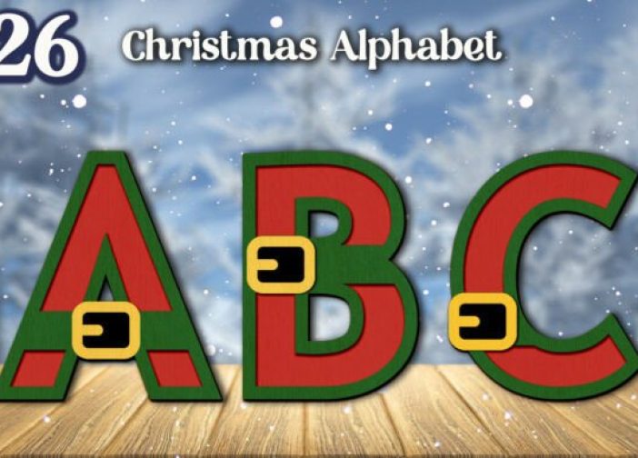 Alfabeto abecedario navideño 3D