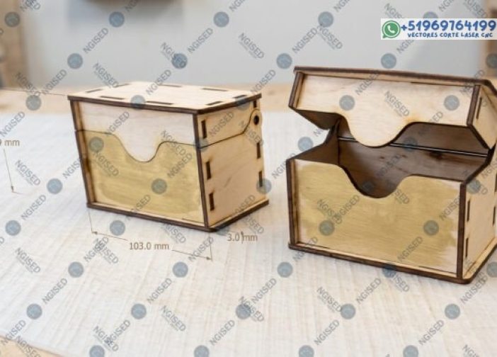 Archivo SVG de caja de regalo del tesoro cortado con láser