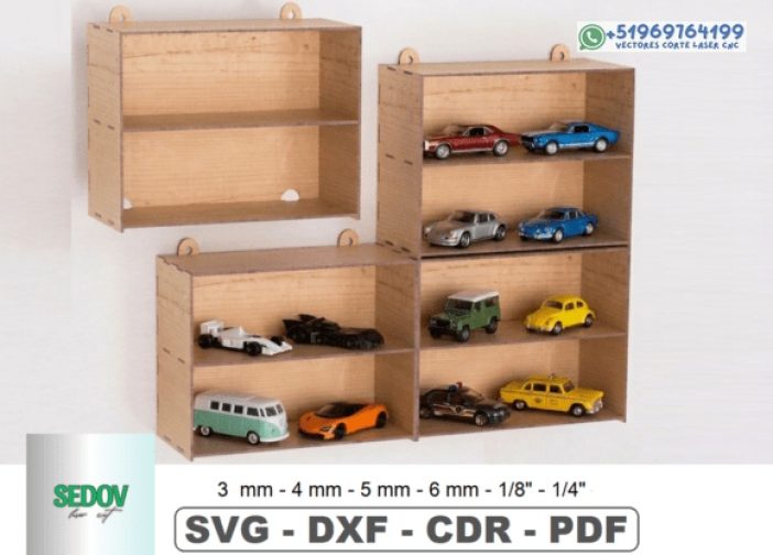 Archivos cortados con láser Caja organizadora de pared