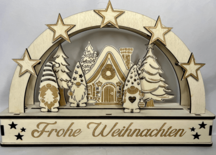 Arco navideño con gnomos navideños 28cm 4mm