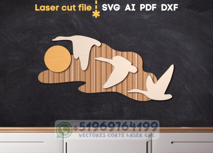 Arte de pared de cisnes