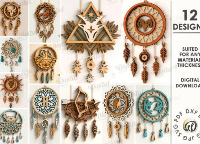 Atrapasueños con signos del zodíaco