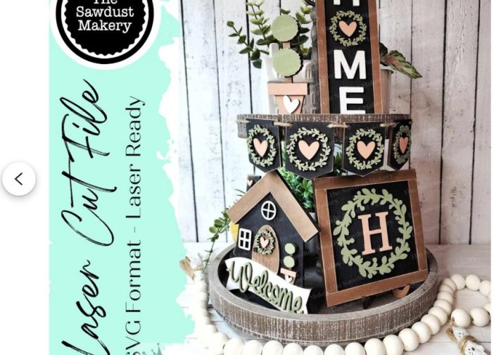 Bandeja escalonada de bienvenida a casa