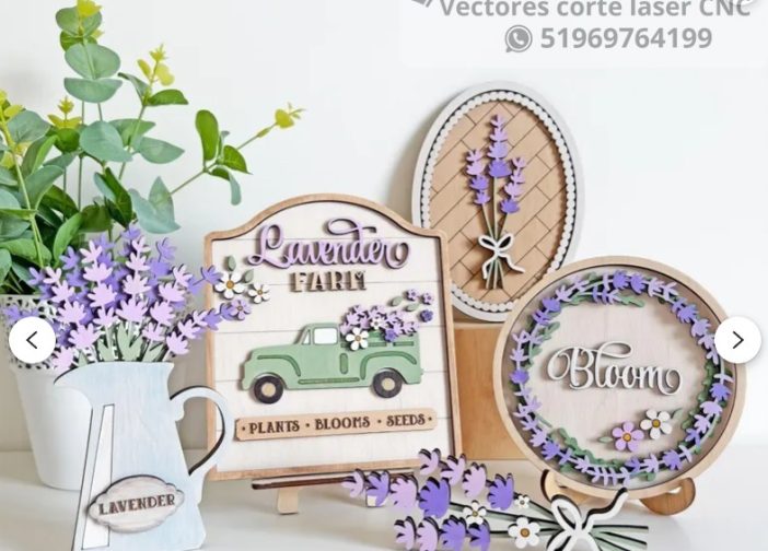 Bandeja escalonada de lavanda