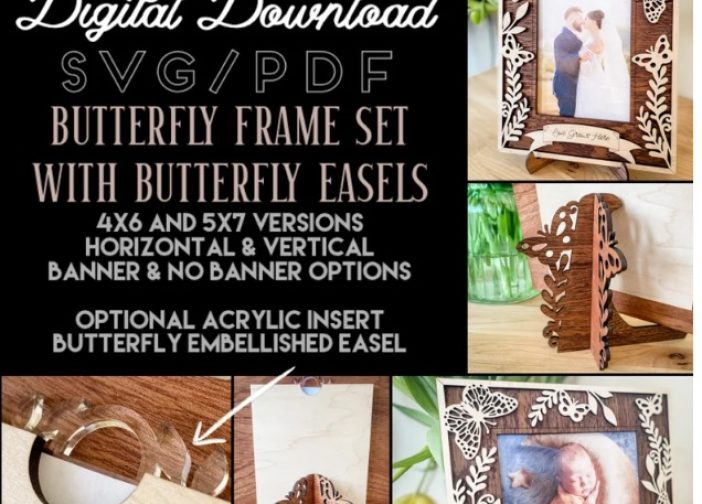 Butterfly photo frame set