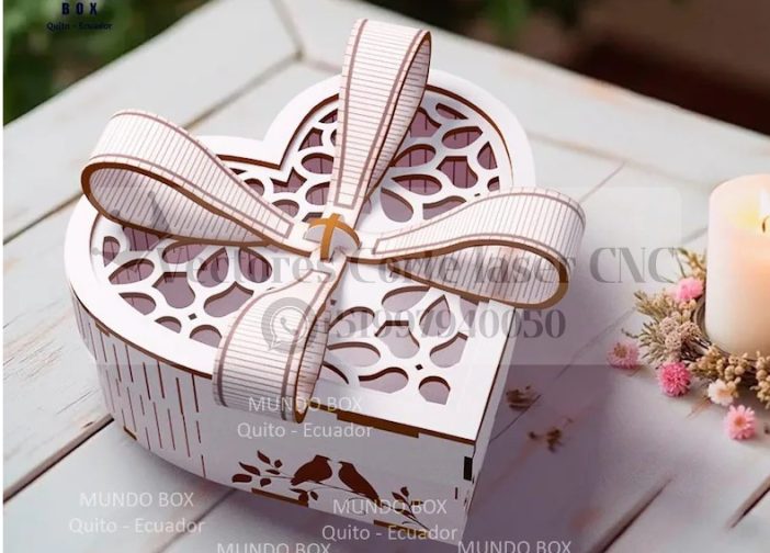 Caja corazón regalo amor