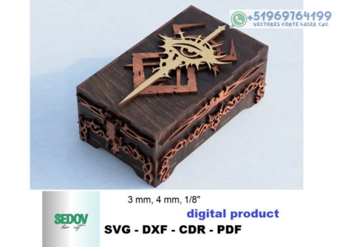 Caja de dados decoración gótica Para mas Vectores Whatsapp 51969764199