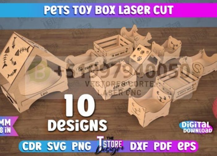 Caja de juguetes personalizada para mascotas