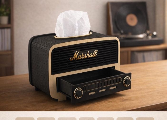 Caja de pañuelos servilletero estilo Marshall