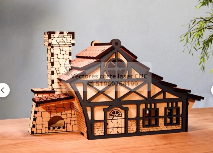 Caja de regalo de casa medieval