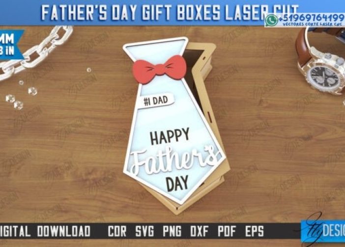 Caja de regalo del Día del Padre Caja en forma de corbata