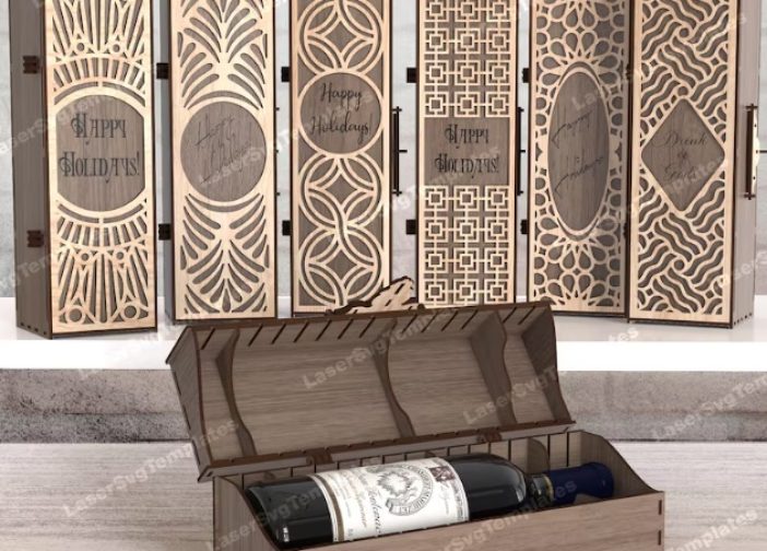 Caja de regalo para botellas de vino paquete de 6