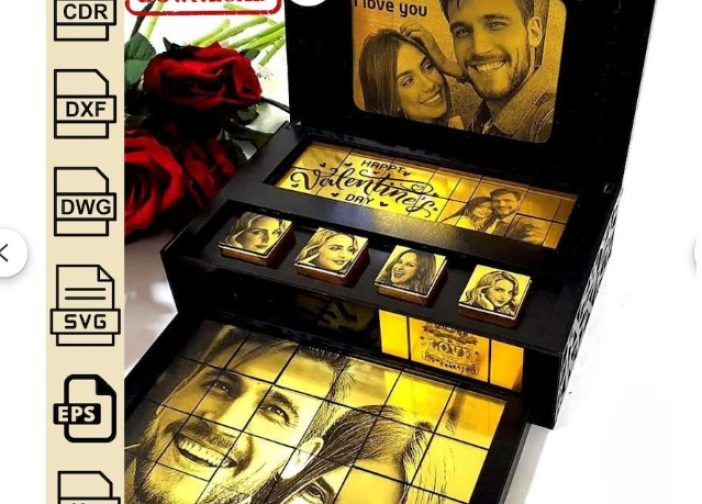 Caja de regalo para chocolate aniversarios cumpleaños san valentin