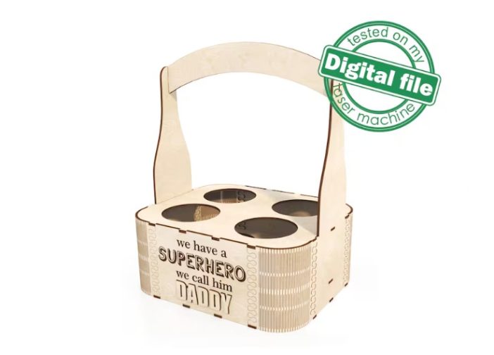 Caja de soporte de cerveza superhéroe Daddy