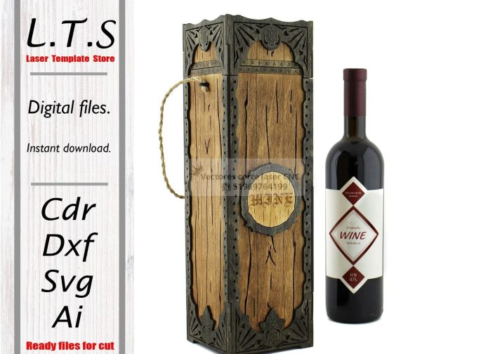 Caja de vino con tapa