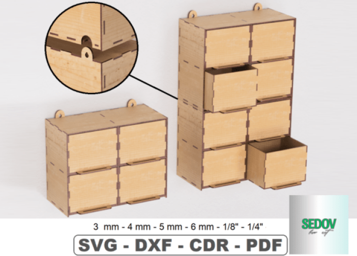 Caja organizadora de pared para taller