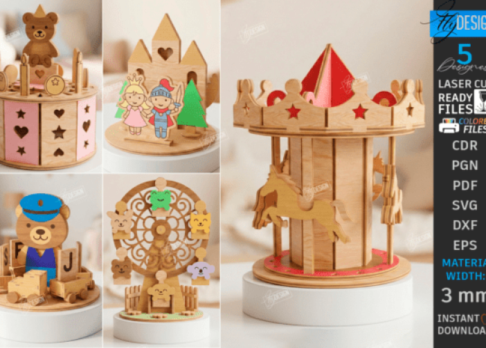 Cajas de música tipo carrusel