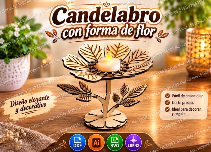Candelabro con forma de flor