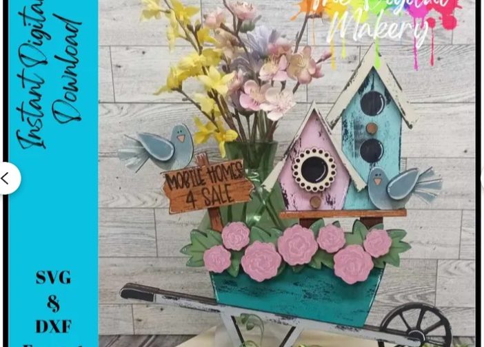 Casa para pájaros en forma de carro