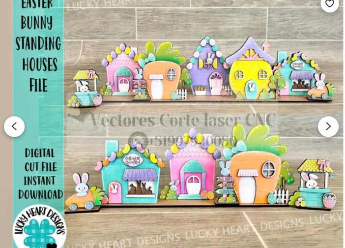 Casas de pie de conejito de pascua