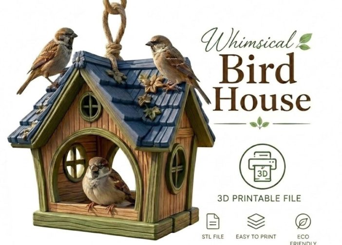 Casita para pájaros de hadas para mas diseños STL Whatsapp 51969764199