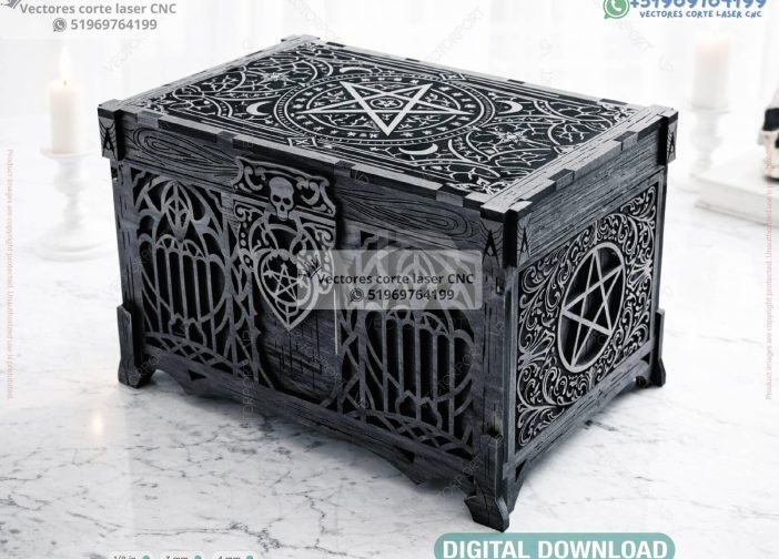 Cofre caja de almacenamiento gotico ocultista