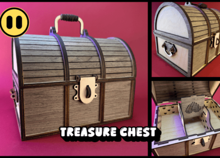 Cofre del tesoro con divisores