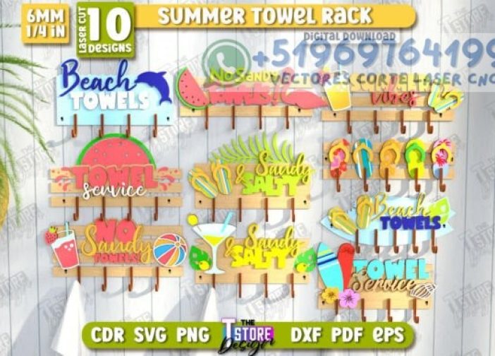 Colgador de toallas veraniego