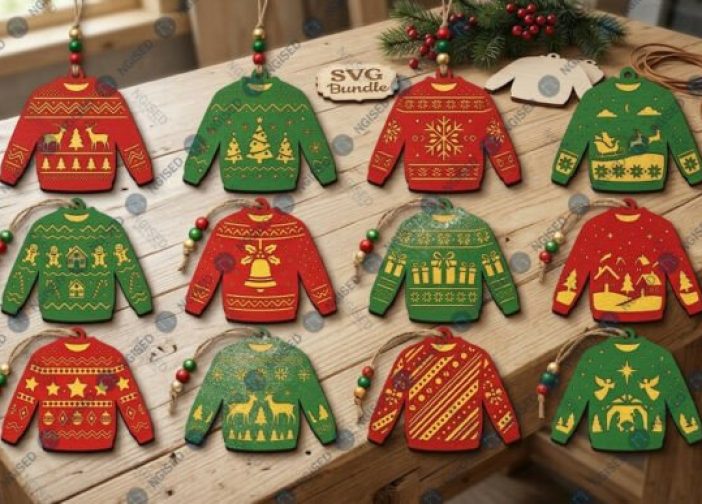 Colgador para arbol suéteres navideños