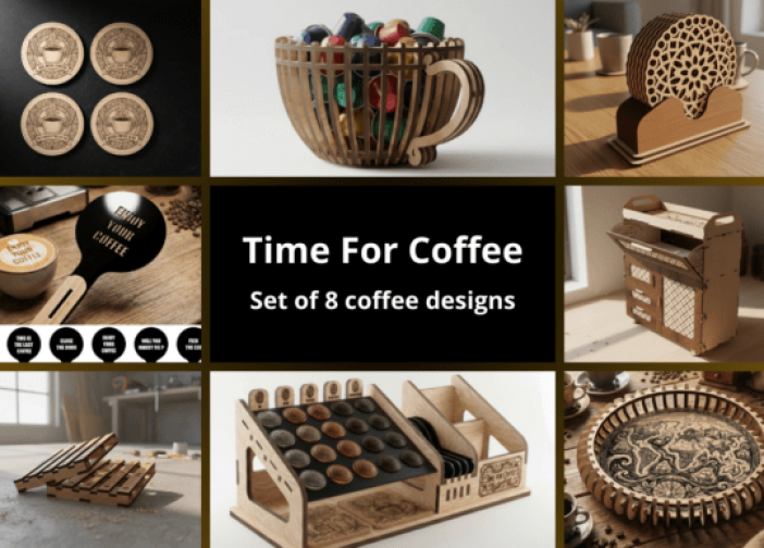 Conjunto de 8 diseños de café SVG