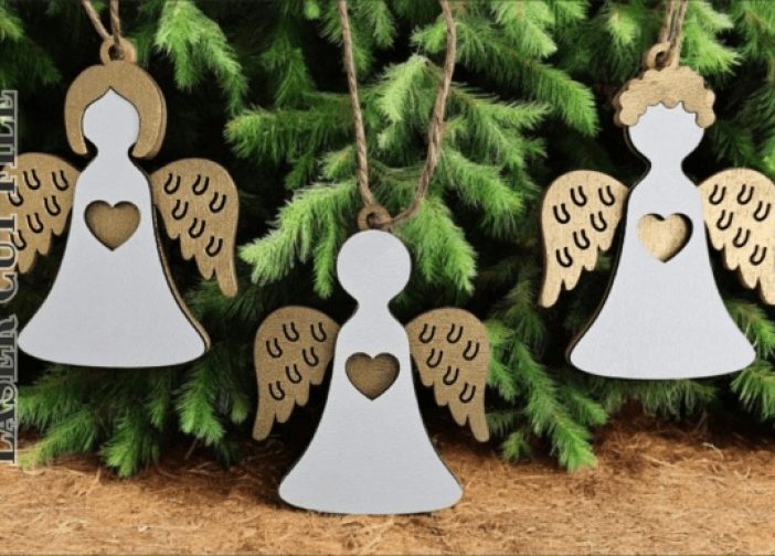 Conjunto de adornos de ángel