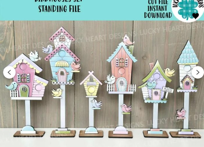 Conjunto de casas para pájaros