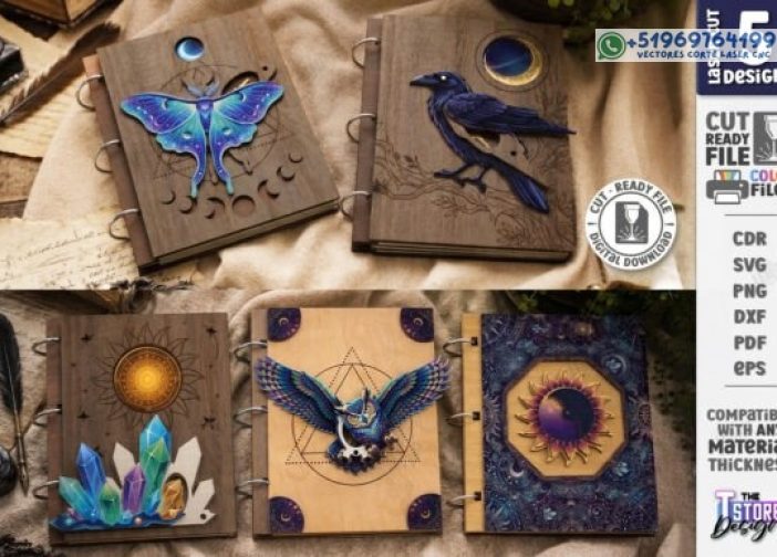 Conjunto de portada de cuaderno con llave oculta