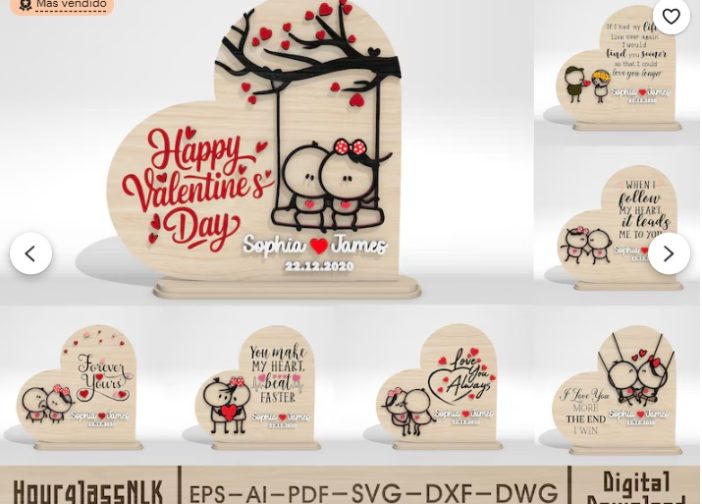 Corazon de san valentin con citas de pareja de amor