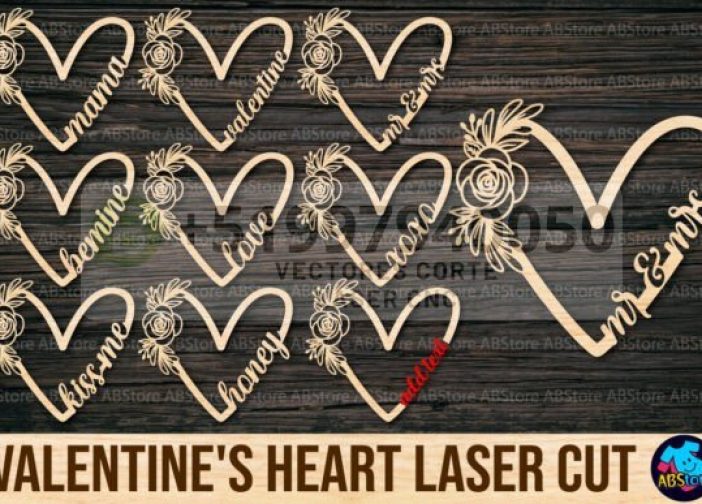 Corazones de san valentin con letras de amor