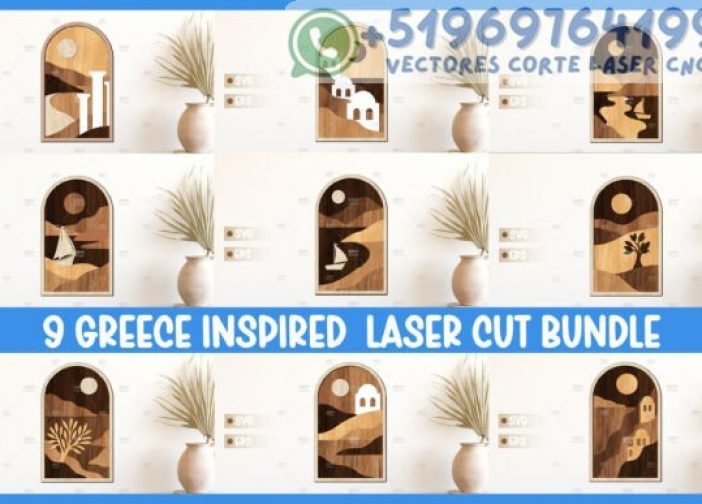 Cuadro Paisajes griegos 3D en capas