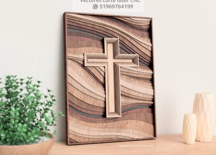 Cuadro cruz en capas