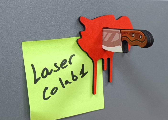 Cuchillo Bloody Pop Imán para Frigider para Post-it3