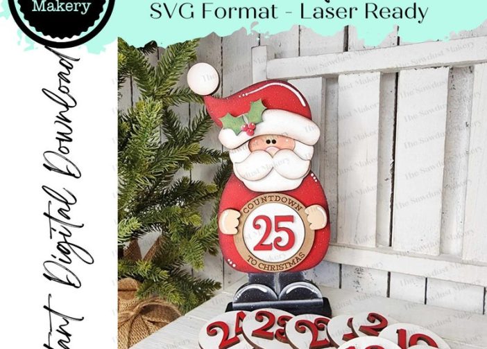 Cuenta regresiva de pie santa