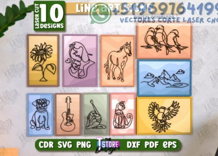 Decoración de pared Arte lineal