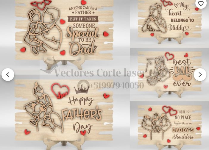 Decoración de soporte de arte lineal para papá y bebé