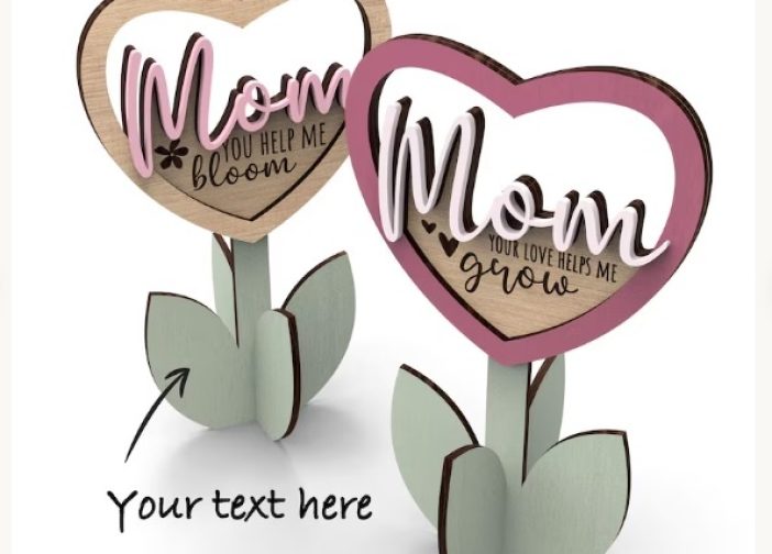 Diseño personalizado de flores para el dia de la madre con corazon Para mas Vectores Whatsapp 51969764199