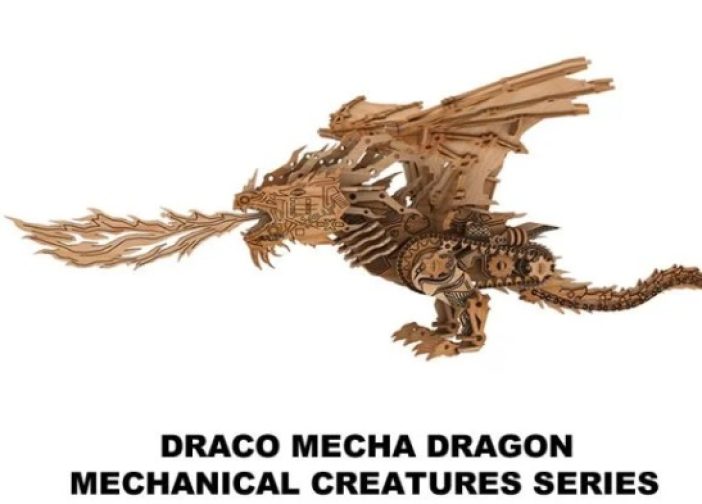 Draco Meca the mechanical dragón 3D Puzzle