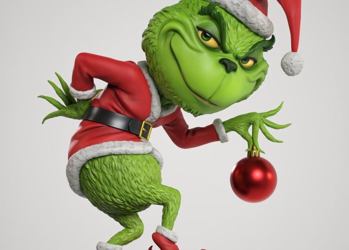 El Grinch, personaje chibi navideño
