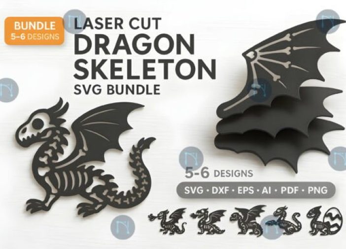 Esqueleto de dragón de Halloween